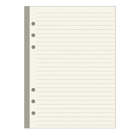 A5 Cream Lined Refills Paper, 6 Hole A5 Lined Paper for Filofax Planner, Organizer, Binders, 6 Hole Punched Planner Inserts, Cream Paper, 100 Sheets/200 Pages, College Ruled, 5.8 X 8.25 Inch