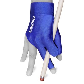 Molinari Billiard Pool Cue Glove - for Right Hand (Left-Handed Player), Medium, Royal Blue
