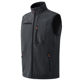 MoFiz Men's Vest, Golf, Outdoor Wear, Sleeveless, Fleece Lined, Vest, Cold Protection, Windproof, Multifunctional, Thermal, Lightweight, Stylish, Mountain Climbing, Fishing, Hiking, Running,