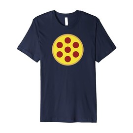 PIZZA Minimalist Simple Circle Round Toppings Italian Food Premium T-Shirt