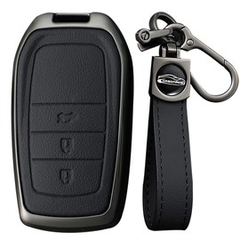 KUNIO Key Case Fits Toyota Yaris Cross Yaris Hybrid Rav4 Aygo GR 2020 2021 2022 2023 Key Protector Zinc Alloy Key Case Key Case Key Ring 2/3 Buttons, 3 buttons black