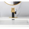 One Hole Bathroom Faucets LED Waterfall Spout Black and Gold