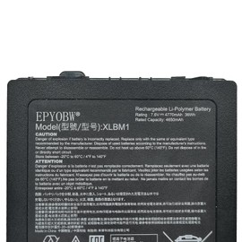EPYOBW XLBM1 Laptop Battery 36Wh 4770mAh 7.6V Compatible with Zebra Xplore LynPD5O3 0B23-01H4000E 0B23-023U000P Series
