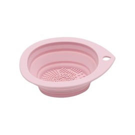 Makeup Cleaning Bowl, Portable Makeup Washing Tool Makeup Brush, Silicone Makeup Brush Cleaning Pad, Foldable Makeup Bowl, Suitable For Makeup Brush, Makeup Sponge, Powder Puff (pink, fold)