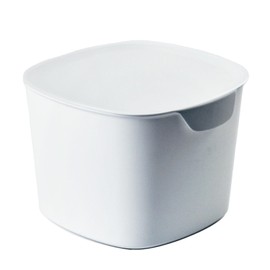 Tidy CE-666-201-7 Bucket Container, Storage Container, White Bucket, Small Storage Container, Lid Included, Translucent, Handle Included
