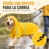 BSOON Impermeable para Perros con Capucha con Rayas Reflectantes (2XL)