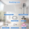 All Metal Shower Head, 8" High Pressure Rainfall/Handheld Shower Combo