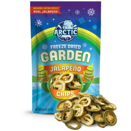 Arctic Farms Garden Freeze Dried Jalapeno Chips, Extra Spicy, Crunchy (Large Bag, Pack of 3)