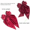 Burgundy Hair Bow for Women,Large Burgundy Satin Bow for Girls
