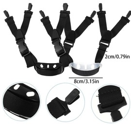 2PCS Hard Hat Chin Strap - Universal Helmet Accessory for Hockey, Football, and Safety Hats - Elastic Strap With Chin Cup