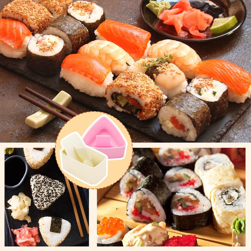 Auiremrti Pack of 2 onigiri moulds, beige rectangular onigiri maker,