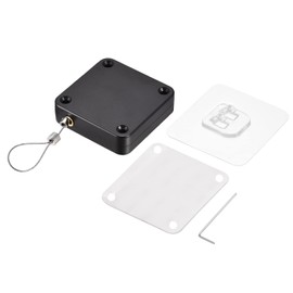 MECCANIXITY Punch Free Automatic Sensor Door Closer,Multifunctional Automatic Door Closer, Self Closer with Steel Wire String for Home Office Doors,1200g Tensile Force Black