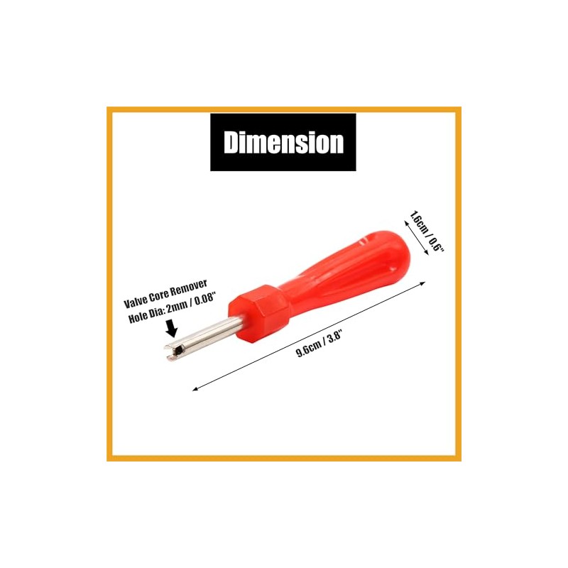 Partuto 8pcs Car Tyre Valve Stem Core Remover Wrench Tire