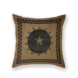 SIXSTARS Standard Pillowcase Primitives Primitive Country Folk Throw Pillow Square Pillowcase Throw Pillow Cover Cushion (16x16inch)