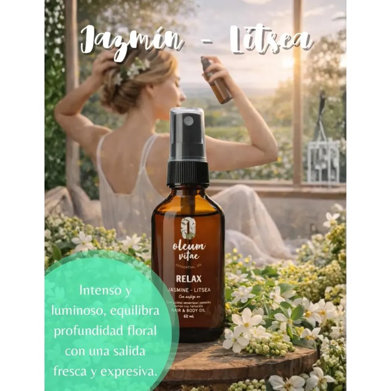 Aceite Para Cabello Cn Aceite Esencial De Jazmin Litsea 60ml