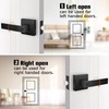 Probrico Heavy Duty Flat Black Square Privacy Interior Door Levers