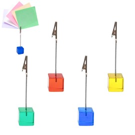 Card Stand, Memo Stand, 4 Pack Stand Card Stand, Table Number Holder, Card Holder, Photo Stand, Tabletop Memo, Home Decor, Office Accessories(4 Colors)