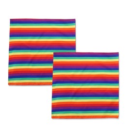 Tinsow 2 Pack Gay Pride Rainbow Bandanas Cotton Handkerchiefs Party Supply Pet Bandana