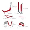 Relaxdays Wall Hooks 32-Piece Set, Tool Wall Mount Garage, Steel,