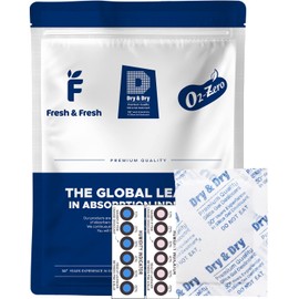 Dry & Dry 10 Gram [100 Packets] Premium Silica Gel Pure & Safe Silica Gel Packets Desiccant Silica Gel Packs(Rechargeable Fabric Silica Packets for Moisture) - 10 Humidity Indicator Cards(Reusable)