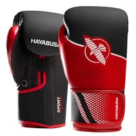 Hayabusa Sport Boxing Gloves for Men and Women Dual-Splinted Wrist Support, Multi-Density Foam Padding, Contoured Fit Ideal for Boxing, Kickboxing, and Muay Thai Training - Red/White, 12oz
