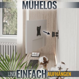 RICOO PC Monitor Wall Mount Flat Tilt for 13-29 Inches, Monitor Mount Wall N0811, Monitor Mount, Screen Wall Mount Monitor 27 Inches, VESA 75 x 75, 100 x 100 mm