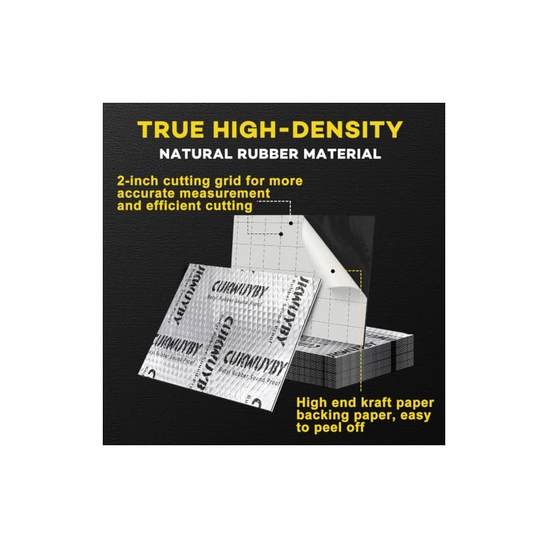 80mil Car Sound Deadening Mat - Noise Insulation & Vibration