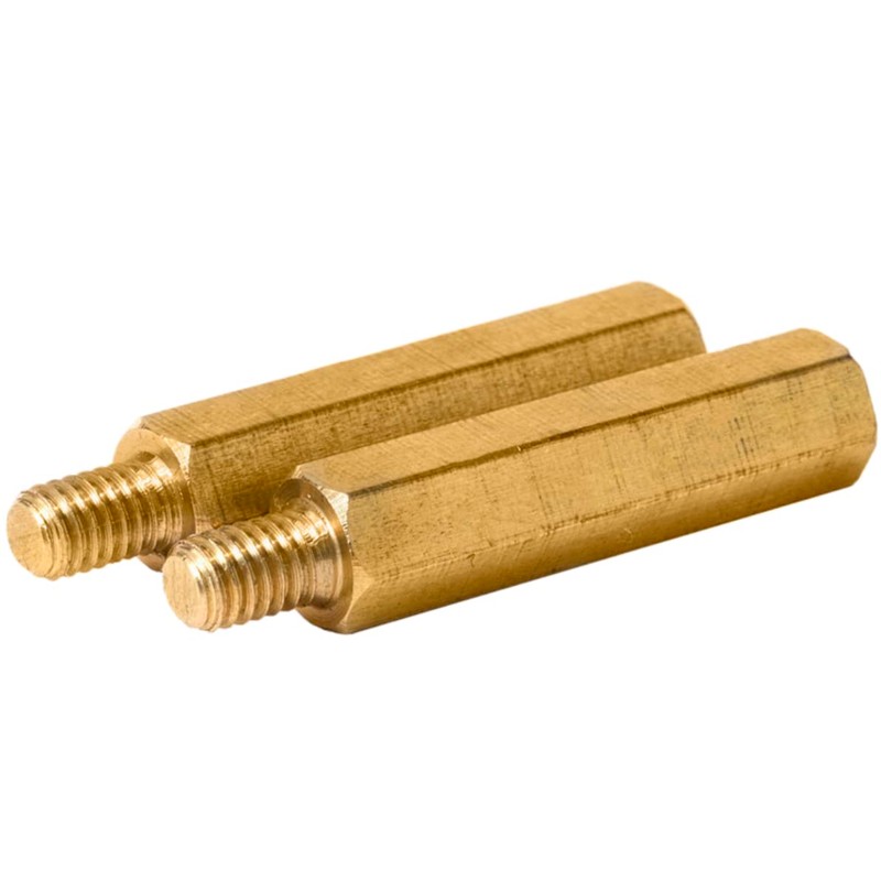 MACHSWON 50PCS M2.5 Hex Brass Spacer Standoff Screw Nut Threaded