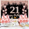 21st Birthday Decorations for Girls, Party Decoration Black and Rose