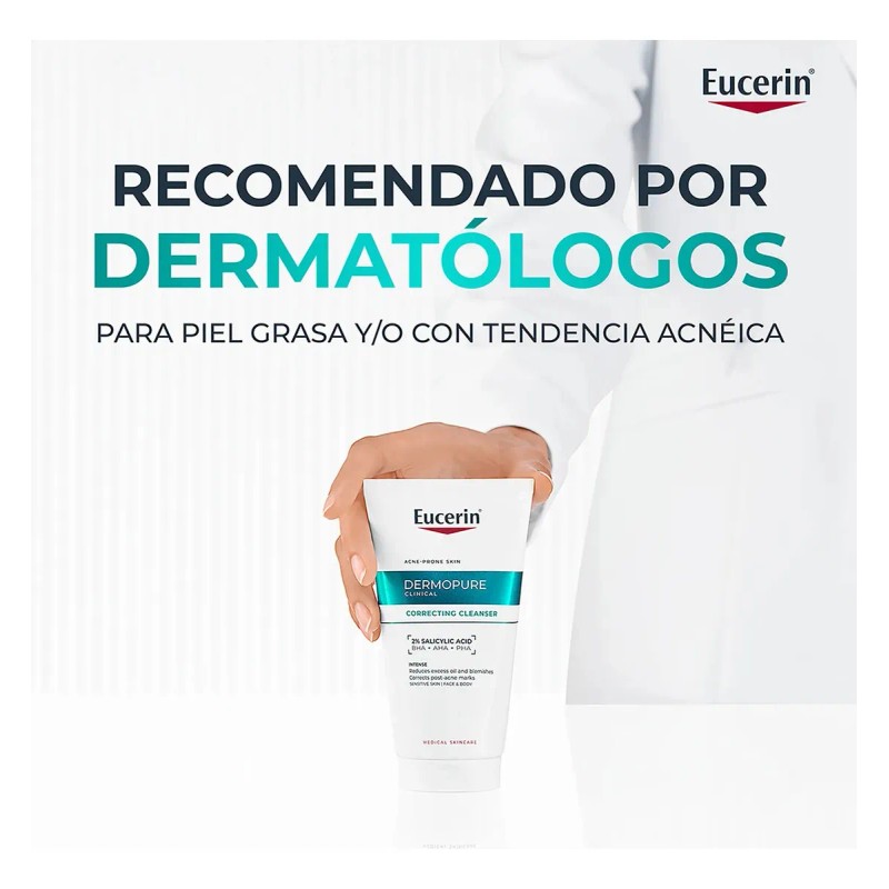 Eucerin DermoPure Triple Effect Crema Corporal, Piel Grasa e Imperfecciones,