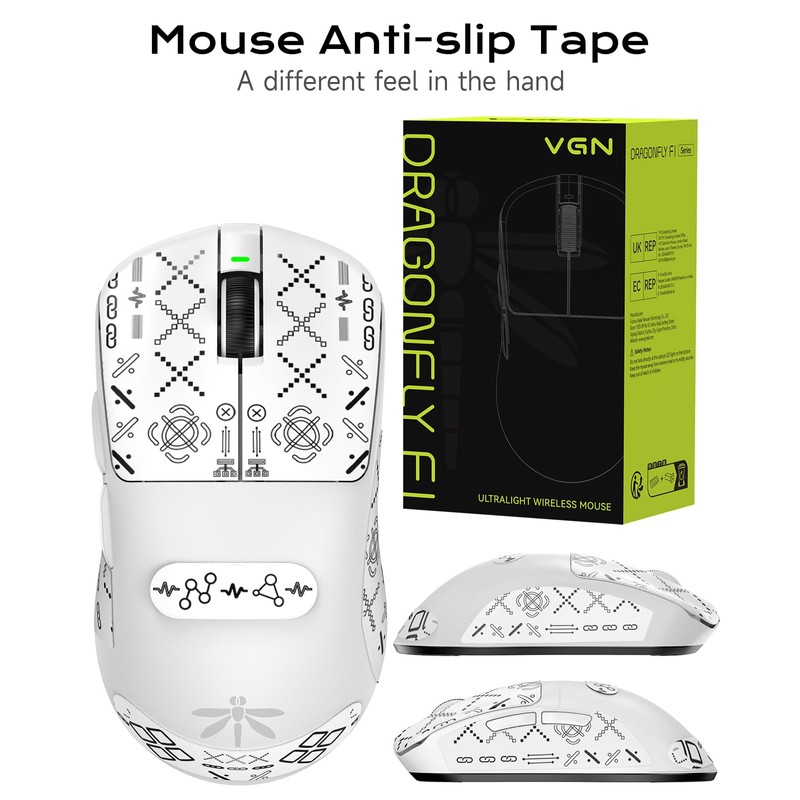 VGN Dragonfly F1 Pro Max Wireless Gaming Mouse, 130h Playtime