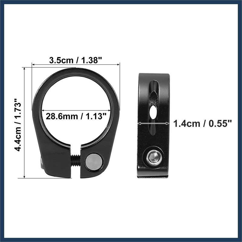 INFINAUTO 28.6mm Aluminium Alloy Bicycle Seat Post Clamp Seat Post