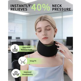Unisex Foam Cervical Collar,Neck Brace for Sleeping,Relieve Neck Pressure,Suitable for Bed Rest and Neck Support for Prolonged Sitting in the Office,One Size Fits All,12.6 in/3.15 in