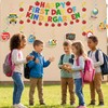 First Day of Kindergarten Decorations Banner with Hanging Swirls