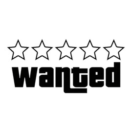 2 Pack Wanted Funny Car Sticker Decal - 7.9"x3.5" Waterproof Vinyl Sticker for Car, Motorcycles, Trucks| #AZ48 (Black)