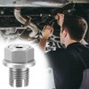 QWORK Stainless Steel M14.1-1.5 x 15mm Oversize Oil Drain Plug,