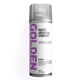 Matte Archival Varnish by GOLDEN, 10 oz. Aerosol Can, Professional Acrylic Varnish