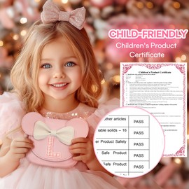 mibasies Toddler Purse Gifts for Girls: 3 Year Old Girl Gifts - Girls Toys Mini Mouse Purse Pink with Pearl Letter L