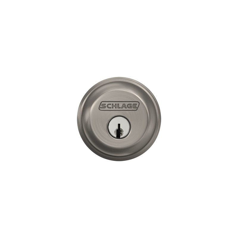 SCHLAGE B60N619 Deadbolt with Standard Trim Keyed 1 Side, Highest