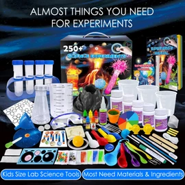 UNGLINGA 250+ Science Experiments Kits for Kids, Chemistry Set | Volcano Scientist Kit, Boys Girls Toys Birthday Gifts Ideas, Chemistry Set, S.T.E.M Educational Project