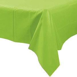 Disposable Plastic Party Table Cloth/Tablecloth, Each Colour Kiwi Green