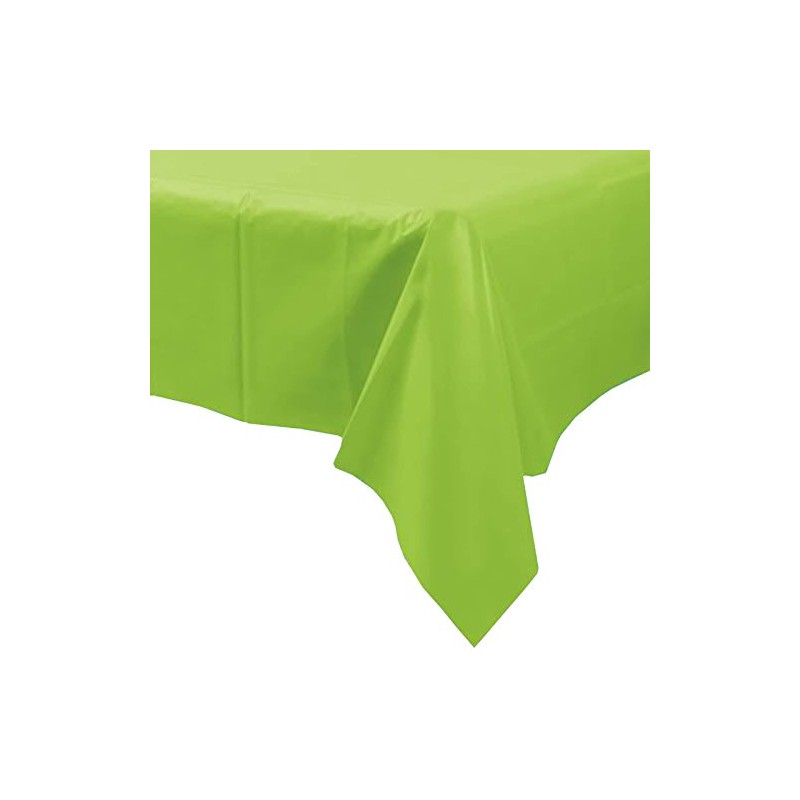 Disposable Plastic Party Table Cloth/Tablecloth, Each Colour Kiwi Green