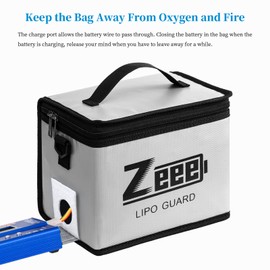 Zeee Zeee Lipo Safe Bag Feuerfeste, explosionsgeschtzte Tasche Gro?raum-Lipo-Akku-Aufbewahrungsbox Schutztresortasche zum Laden und Aufbewahren