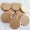 Pack of 10 Round Wooden Disc Coasters, Wooden Coasters, Empty