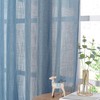 NICETOWN Linen Sheer Curtains 84" L for Living Room, Pocket