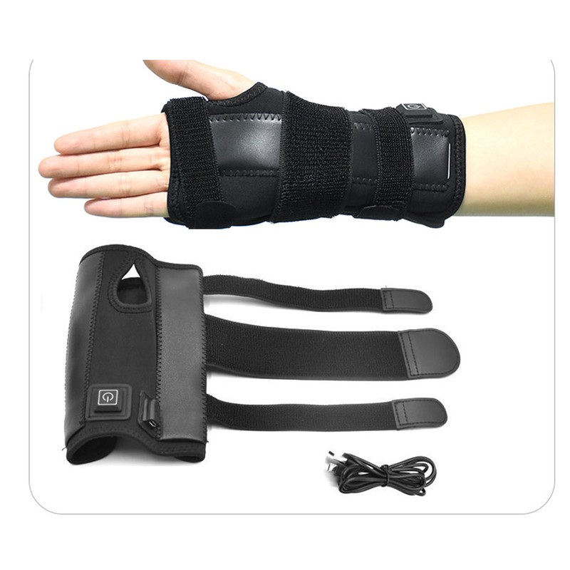 Heated Wrist Brace 3 Gear Hot Compress Adjustable Universal Wrist