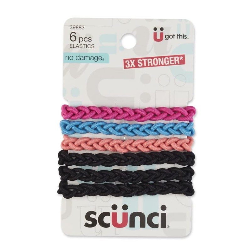 Scunci Everyday and Active Strand Elastics | Assorted Colors |