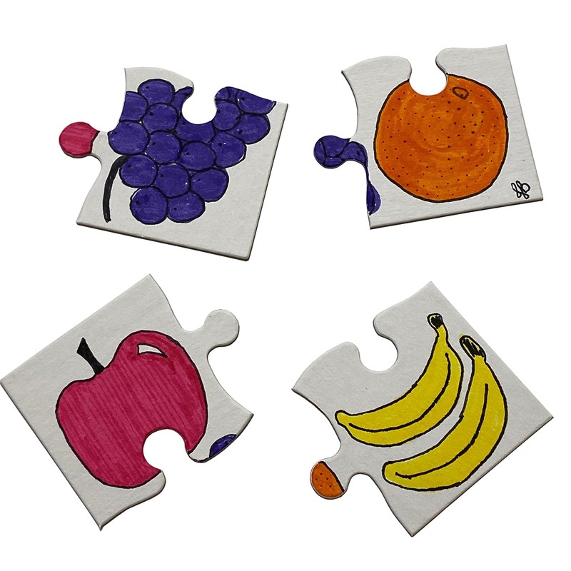 INOVART Lil' Ones 4-Piece Blank Puzzle, 50 Puzzles Per Package,