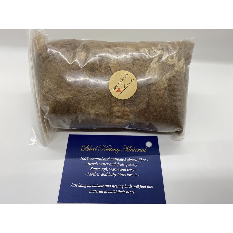 Bird Nesting Material (Alpaca Fibre) Wool Natural Organic