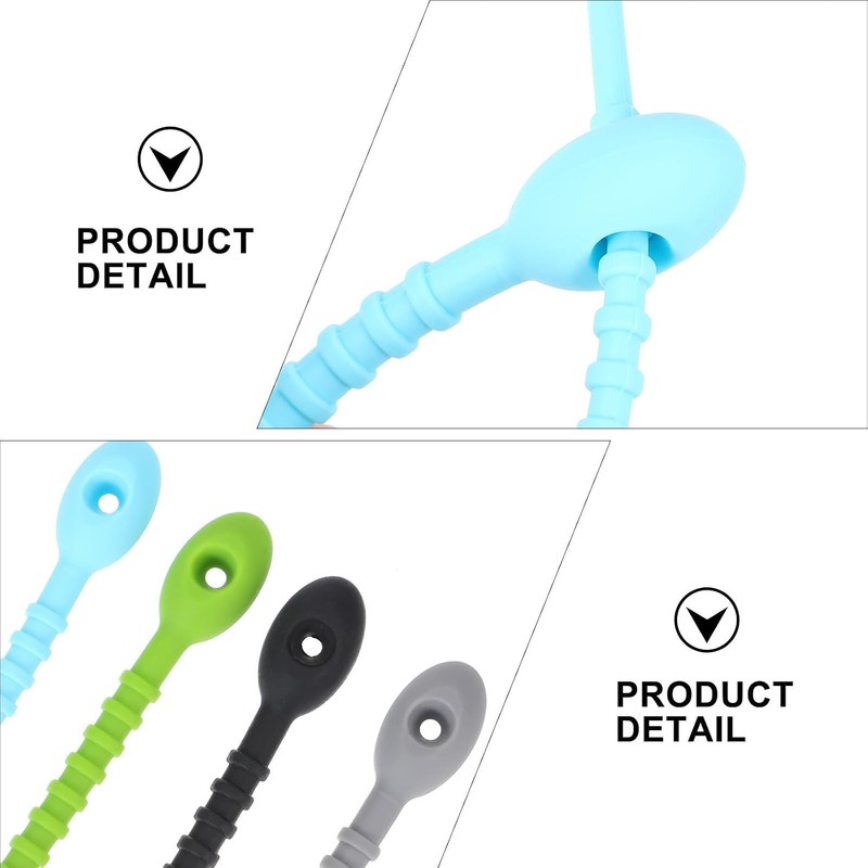 8 Piezas Bridas de Silicona Reutilizables, Flexibles